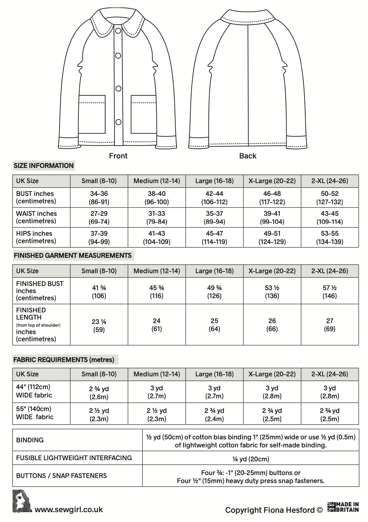 JOSIE JACKET PDF digital download sewing pattern