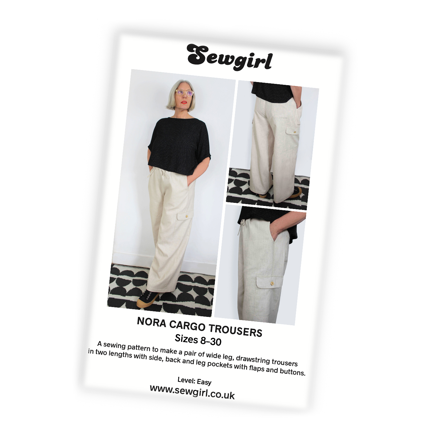 NORA TROUSERS PDF digital download sewing pattern