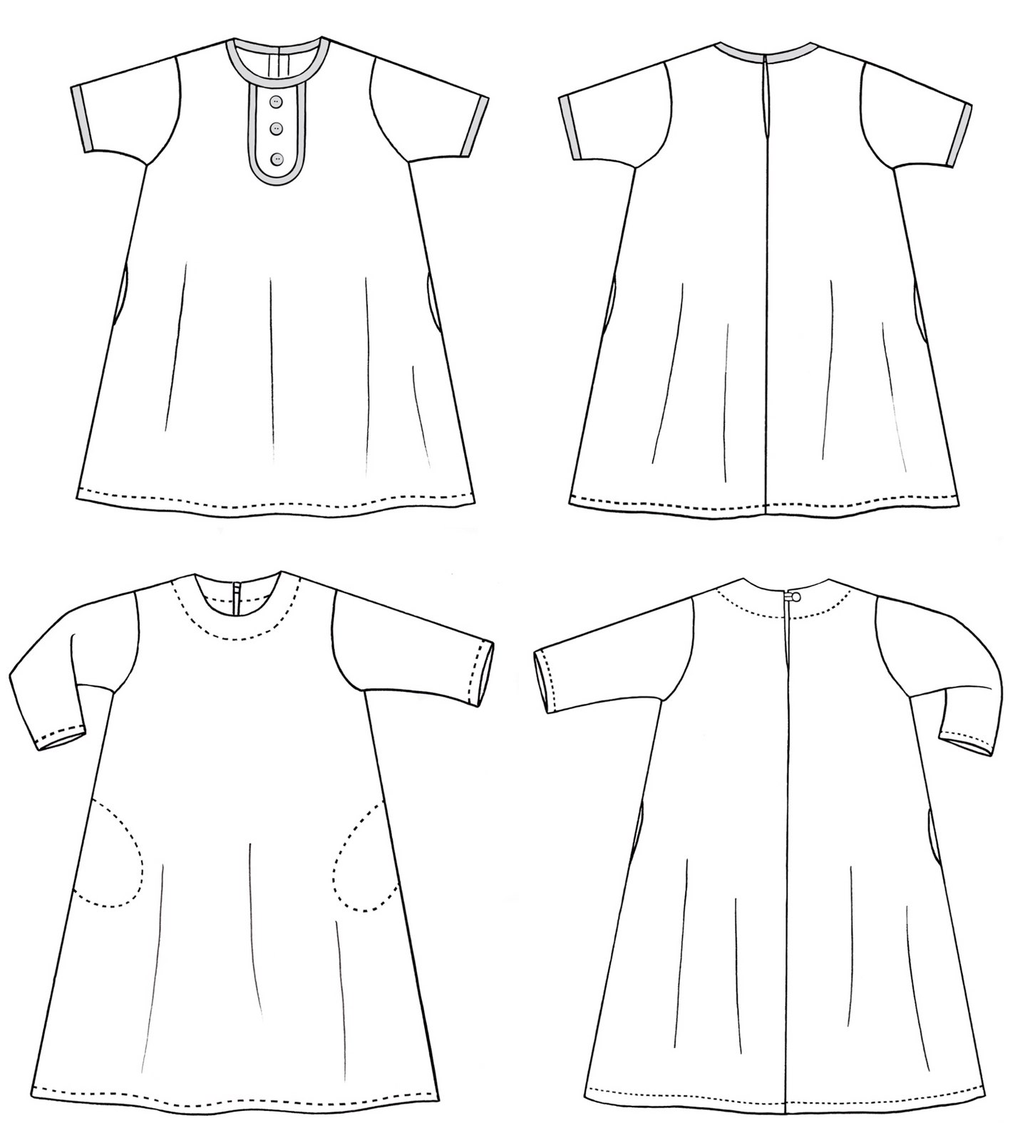 ORLA TRAPEZE Dress PDF digital download sewing pattern