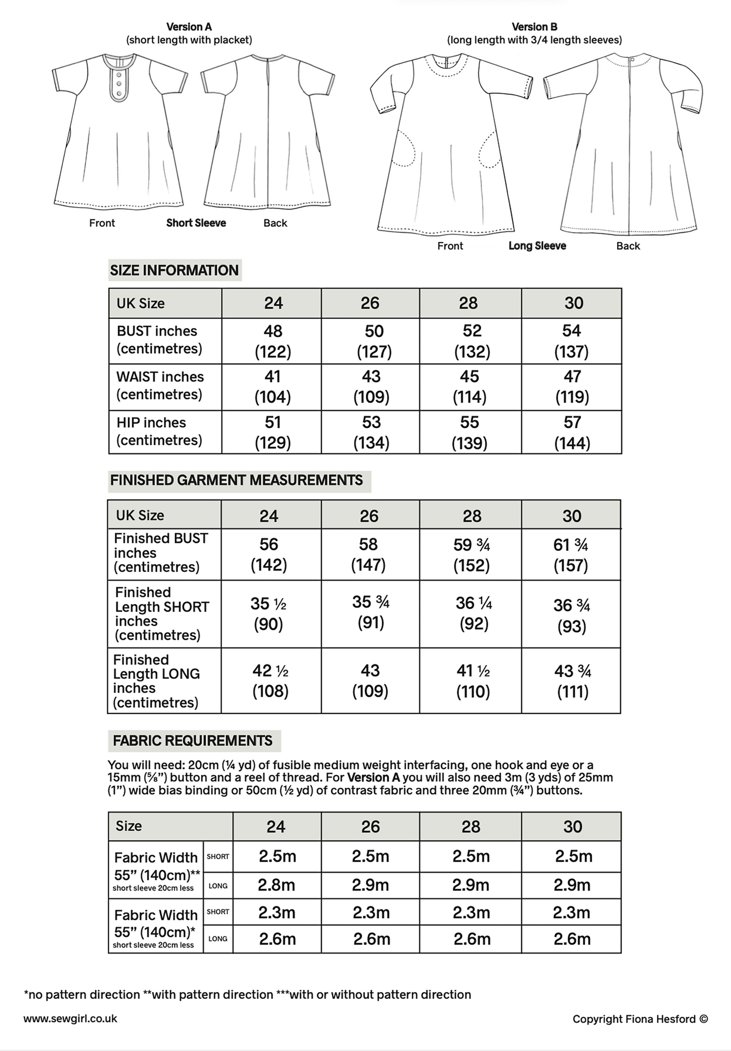 ORLA TRAPEZE Dress PDF digital download sewing pattern