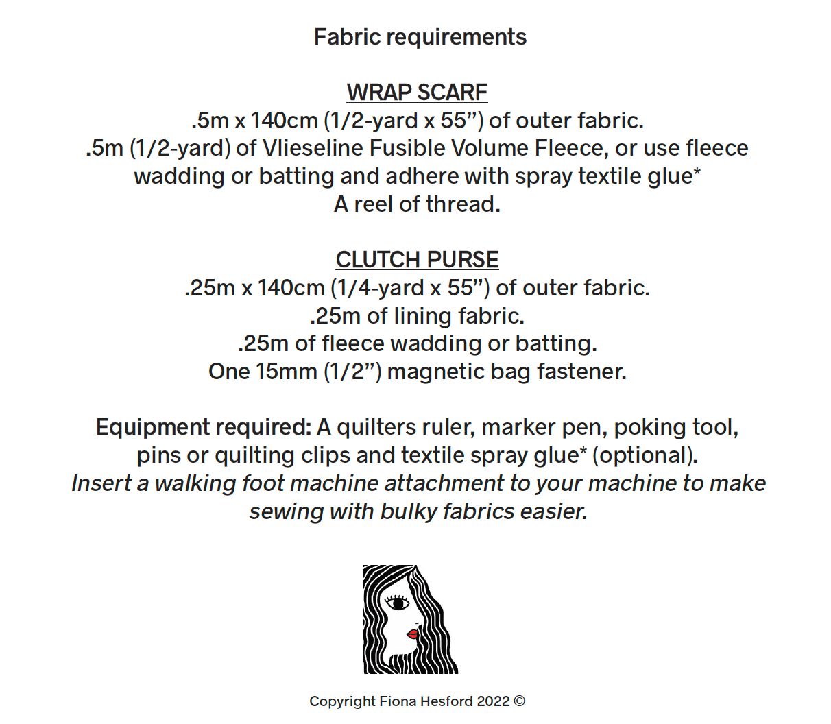 QUILTED WRAP SCARF & BAGUETTE PURSE sewing pattern