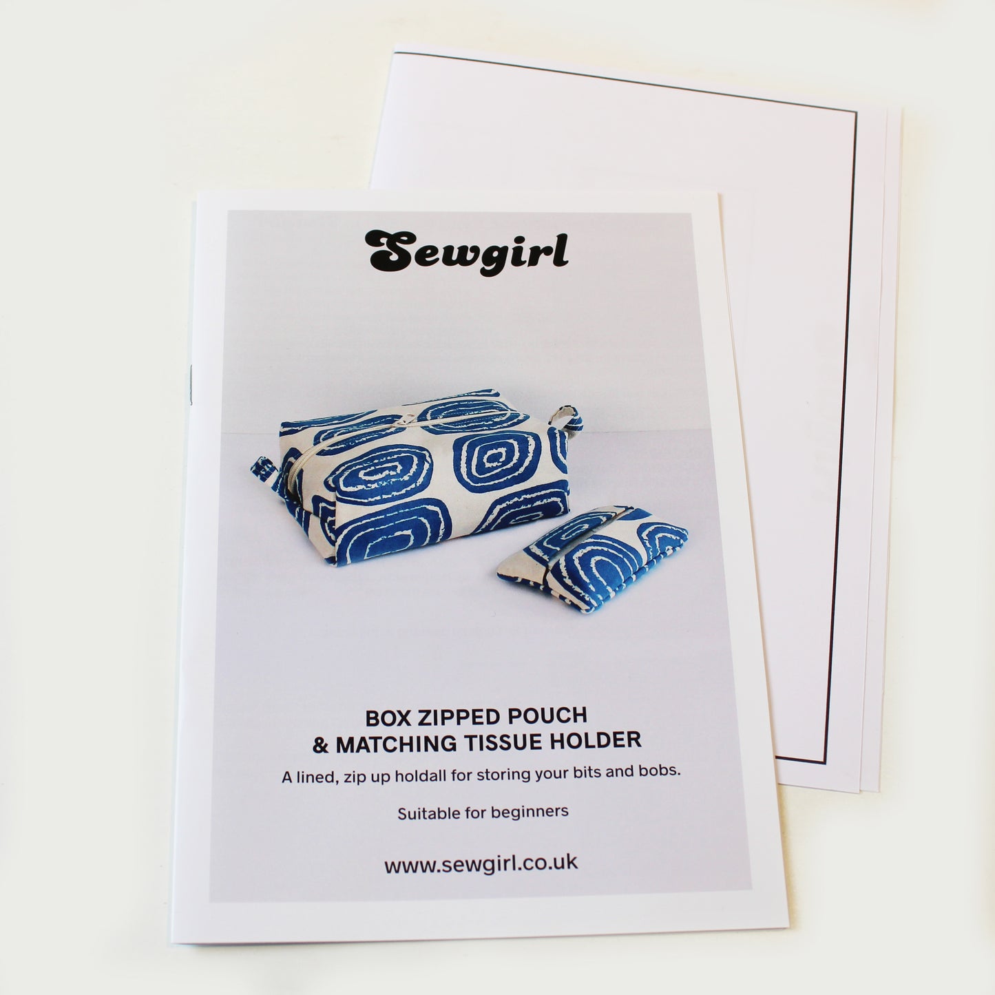 BOX ZIPPED POUCH & TISSUE HOLDER PDF DOWNLOAD sewing pattern