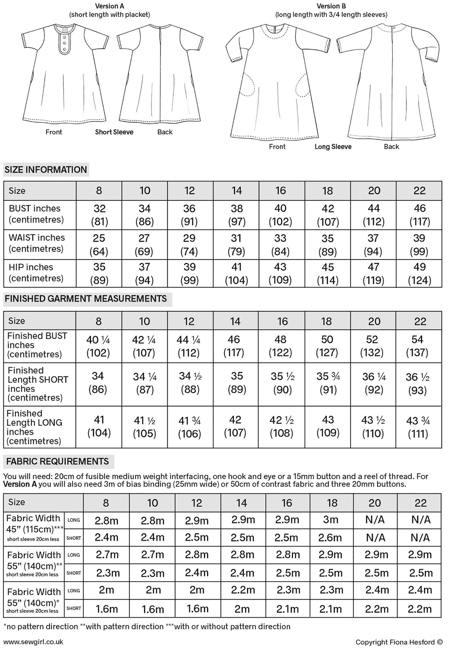 ORLA TRAPEZE DRESS sewing pattern