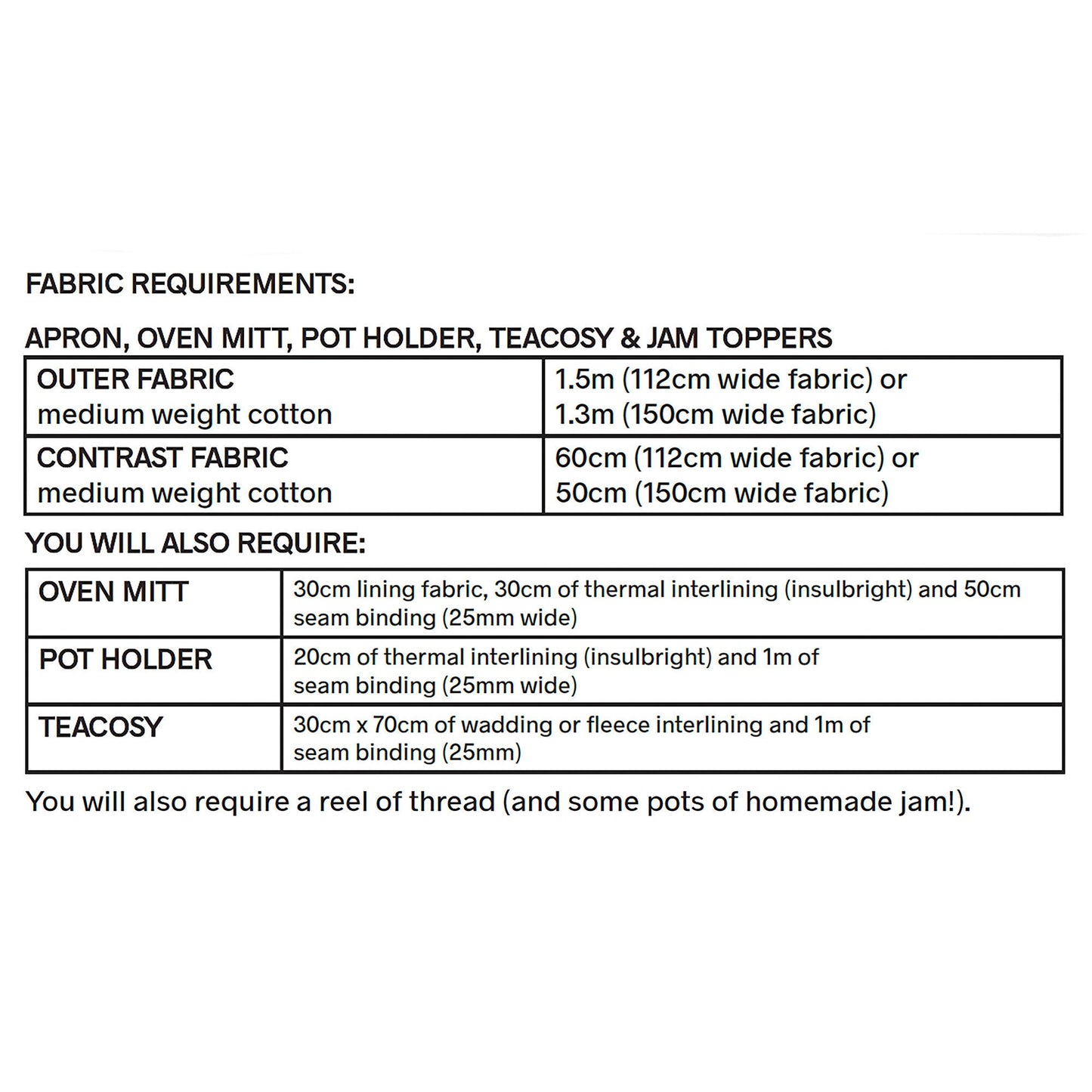 FUNKY APRON & kitchen accessories PDF digital download sewing pattern