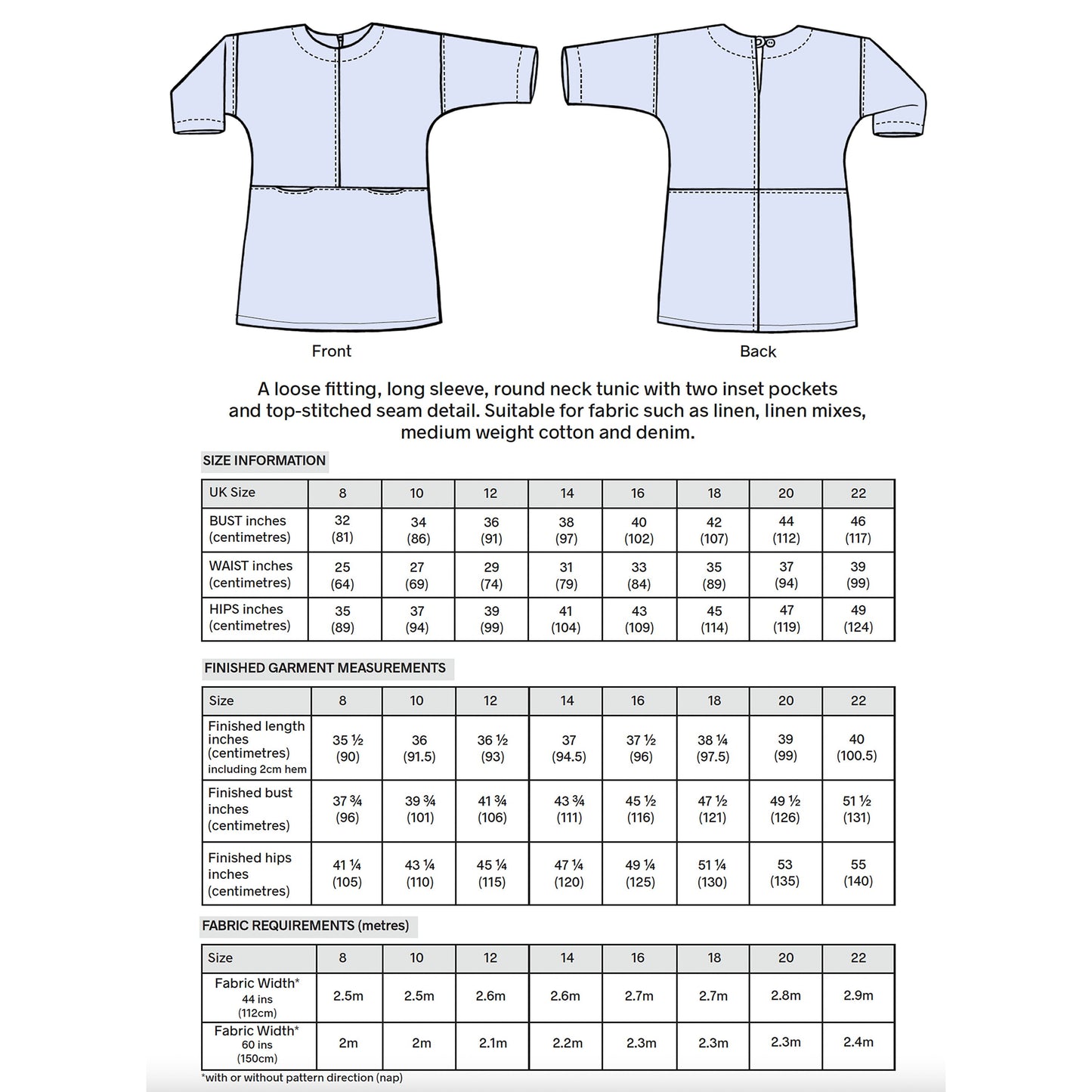 EDITH TUNIC sewing pattern