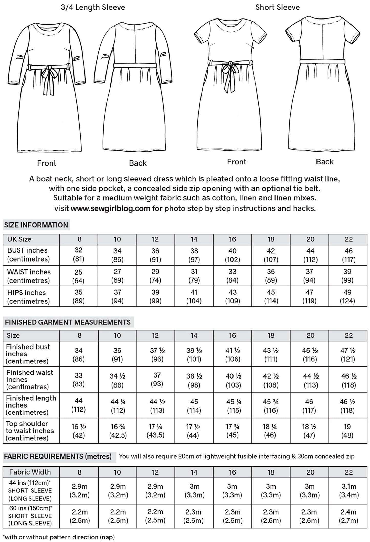 CECILY DRESS PDF digital download sewing pattern