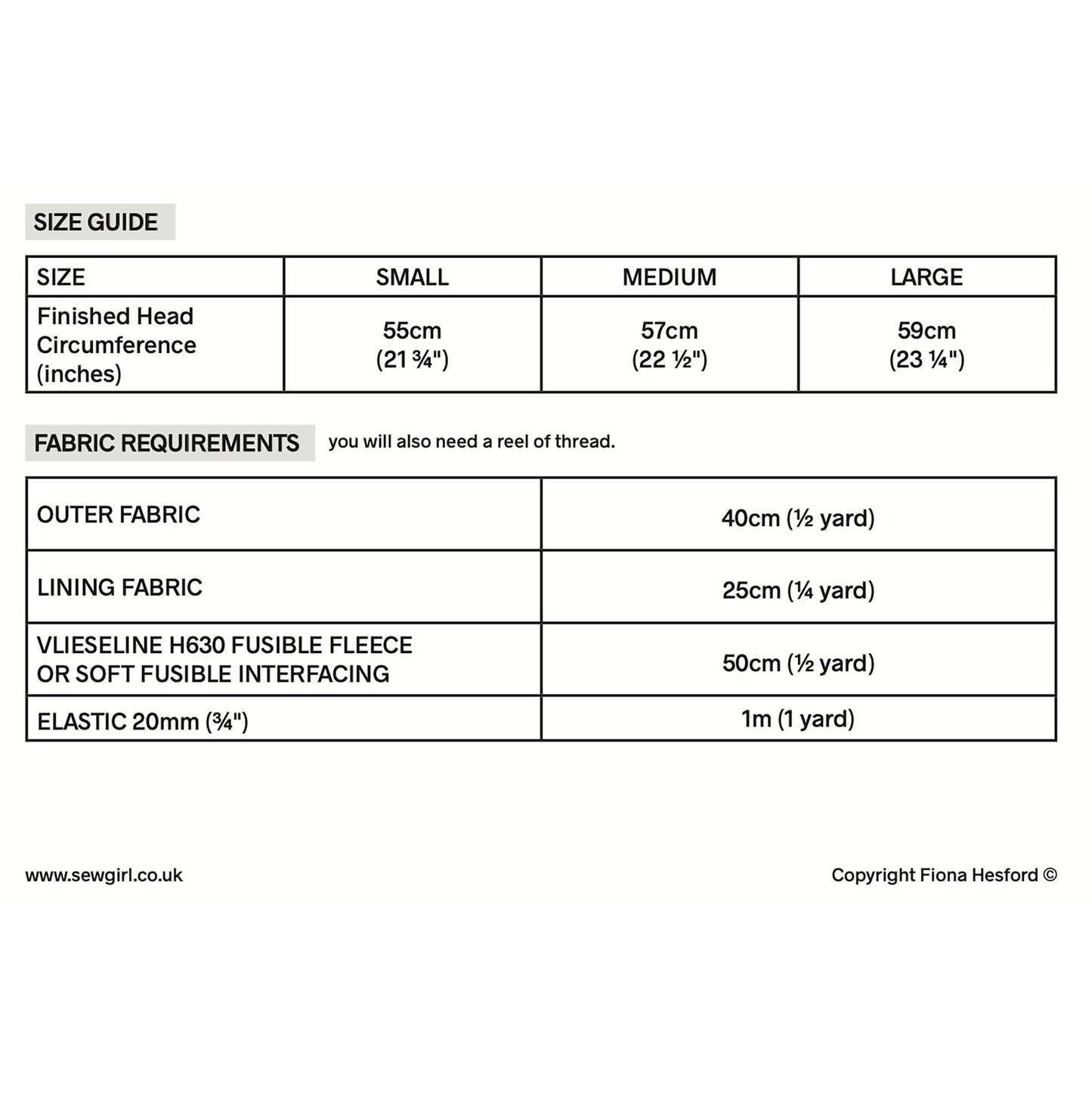 LE CHIC BERET sewing pattern