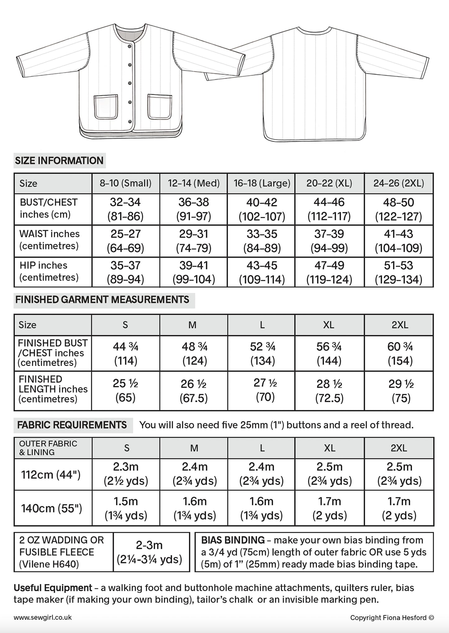 BIBI Quilted JACKET PDF digital download sewing pattern