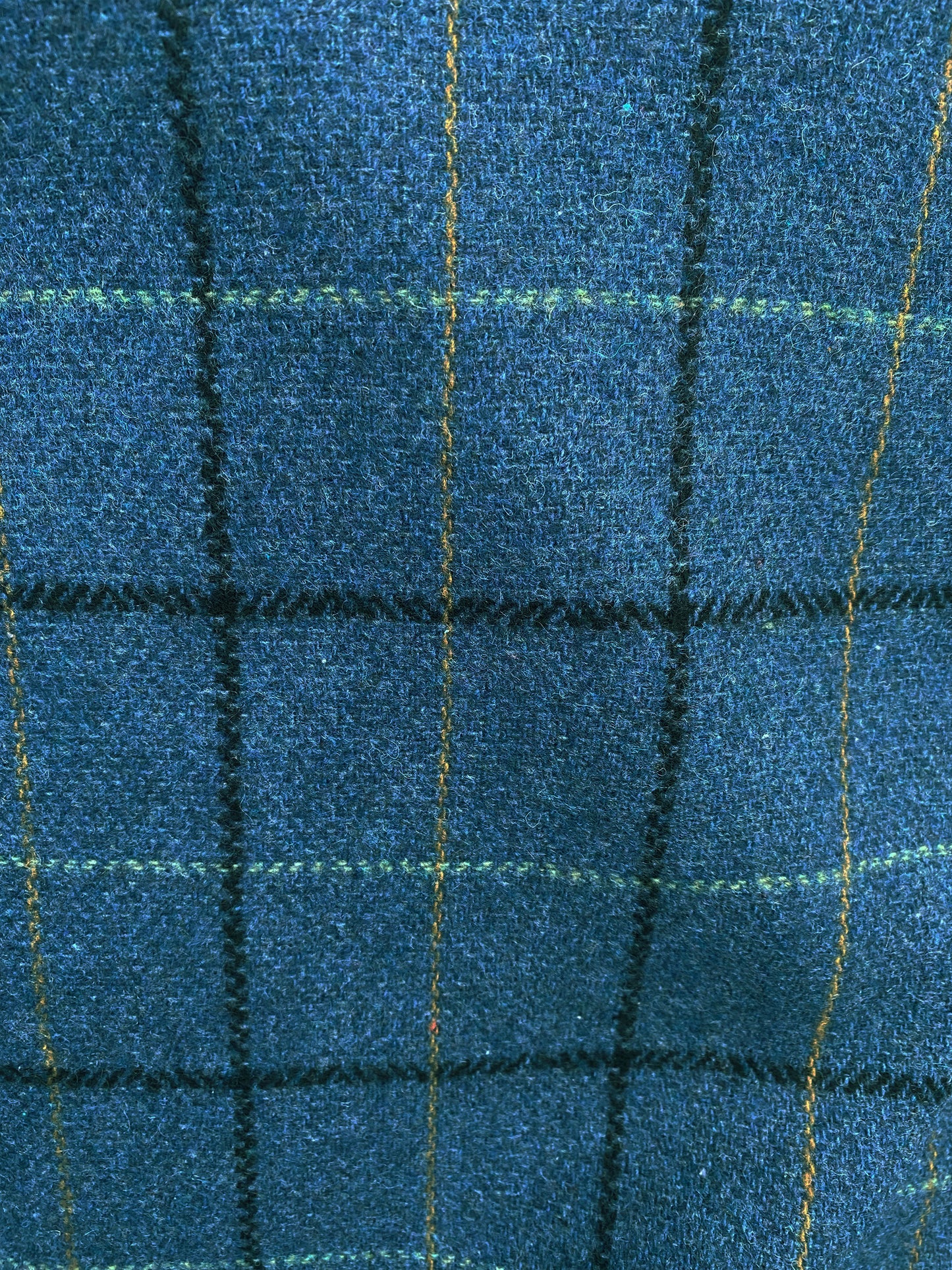 WOOL MIX CHECKED FABRIC