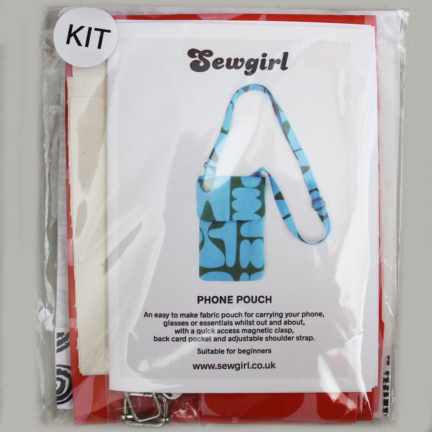 PHONE BAG sewing pattern and KIT with free UK p+p
