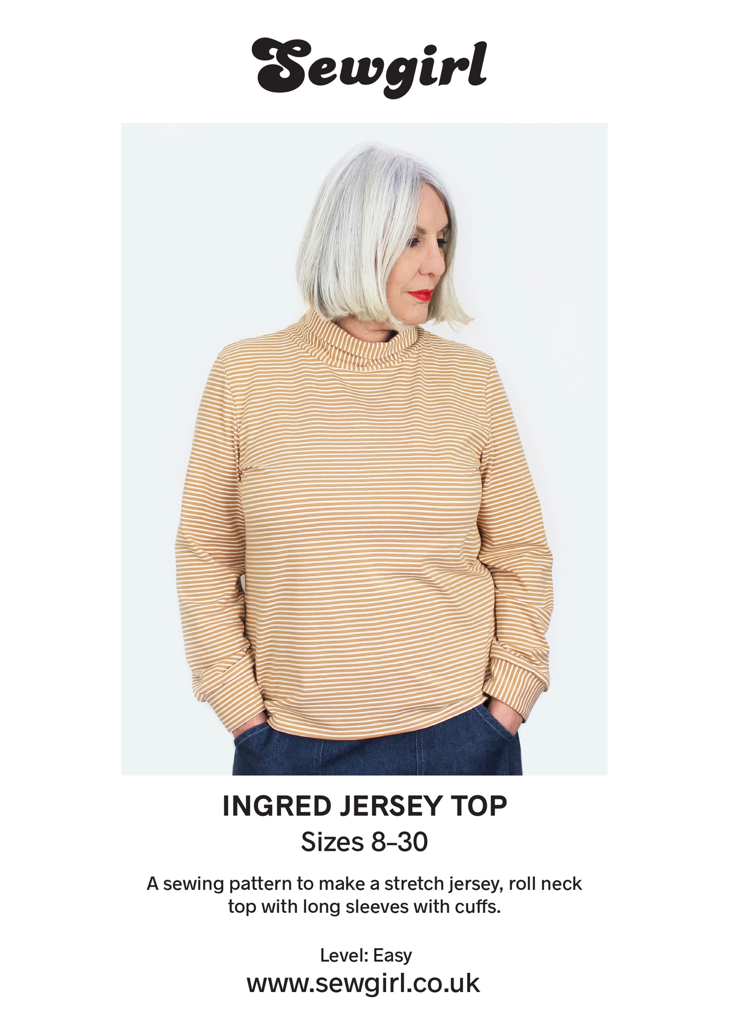 INGRID JERSEY TOP sewing pattern and KIT