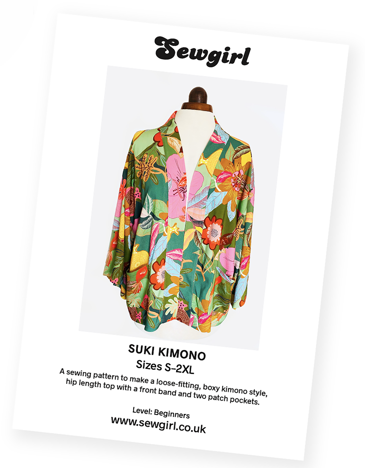 SUKI KIMONO style top sewing pattern and KIT