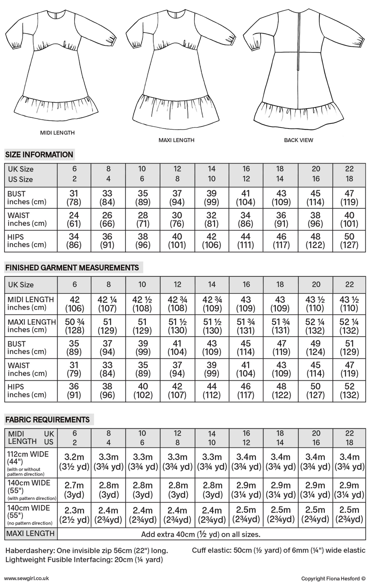 TALLULAH TEA DRESS sewing pattern