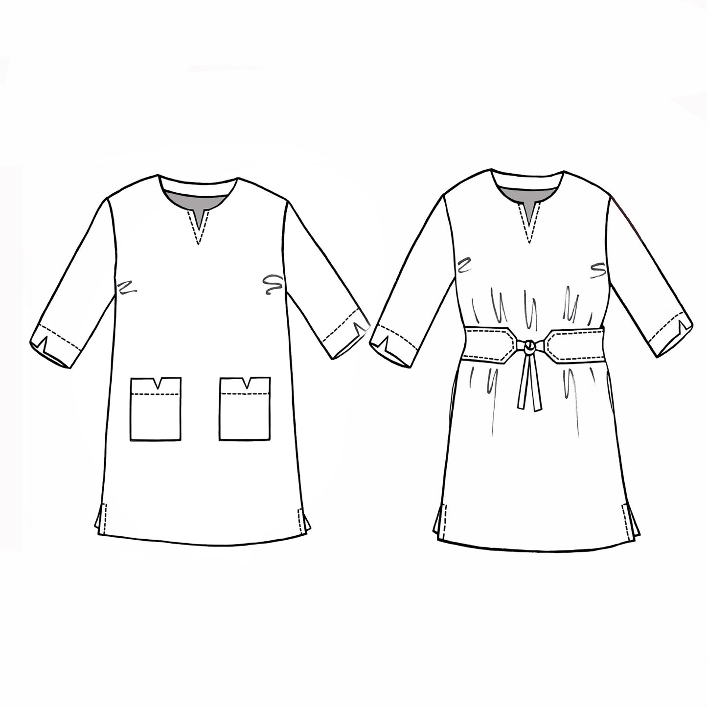 VALERIE DRESS with OBI belt sewing pattern