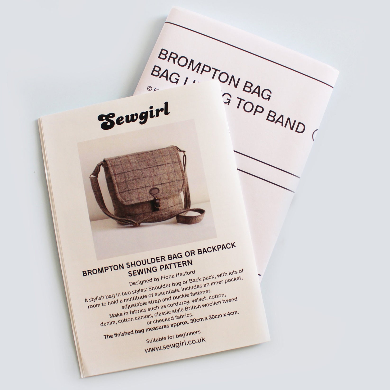 BROMPTON BAG sewing pattern and KIT Sewgirl UK