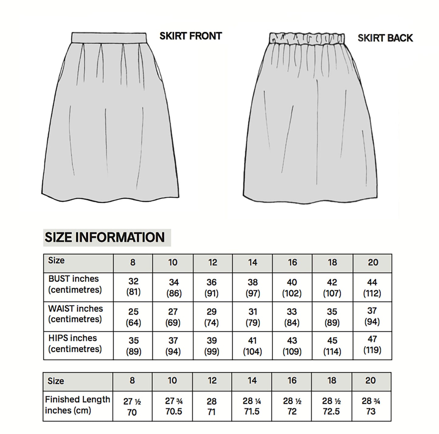 CECILY SKIRT PDF digital download sewing pattern