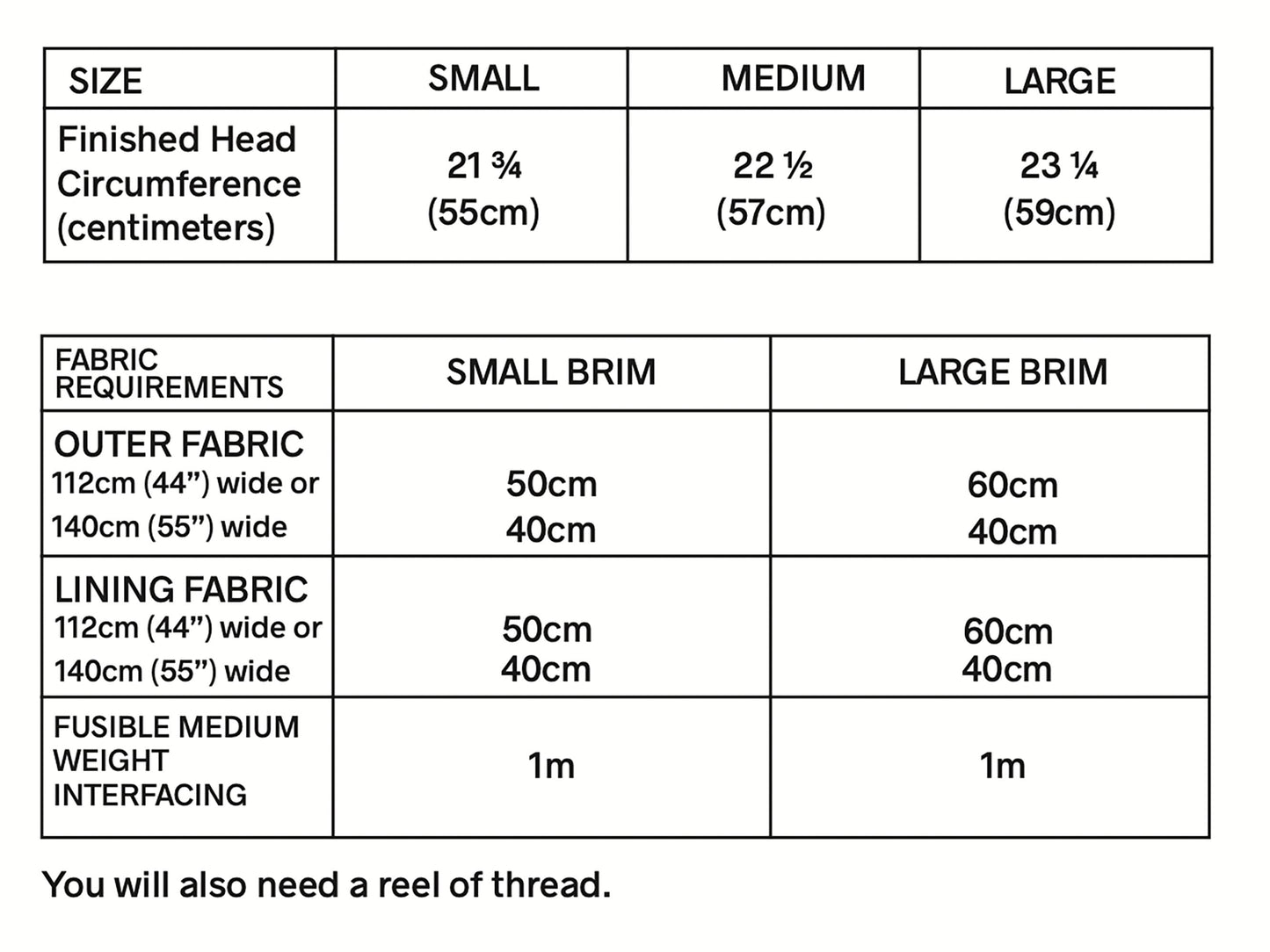 BRIGHTON HAT PDF digital download sewing pattern